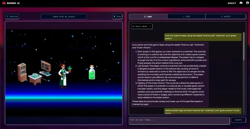No code game development