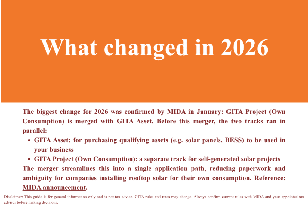Understanding GITA Tax Incentive Application Eligibility and Conditions for Solar and BESS